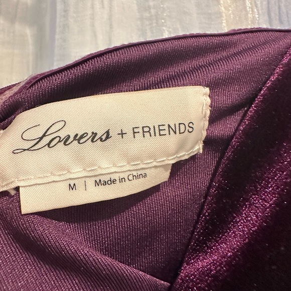 NWOT Lovers + Friends Cole Velvet Ruched Mini Dress in Plum - Picture 6 of 7